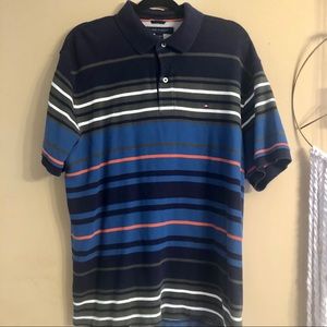 Tommy Hilfiger Color Block Striped Polo